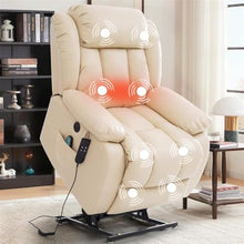 HTERWQEA Infinite Position Power Lift Recliner Chair with Heat and Massage