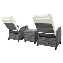 YWMLFZ Outdoor Rattan Set with Coffee Table, Adjustable, Suitable for Patio, Swimming Pool