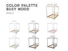 BUSY WOOD Wooden Kids Canopy Bed Natural