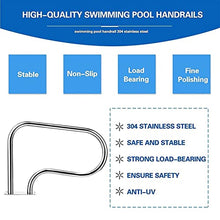 29.5x22.4 Pool Handrail Deck Mounted Swimming Pool Step/Stair Rail Cross Brace 4 Bend Swimming Pool Hand Rail Handle Stair Rail for Inground Pool (Size : 1.2MM)