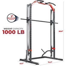 Sunny Health & Fitness Smith Machine Squat Rack Essential Series Black
