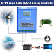 Renewable Energy Controller Universal Wind Solar Hybrid Charge Controller 12V/24V MPPT Boost Charge Regulator with LCD Display and Free Dump Load