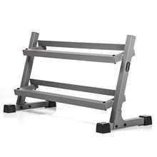 XMark Two Tier Heavy Duty Steel Dumbbell Rack with 380 lb Set, Bench