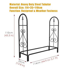WXPWAMZ Cast Iron Firewood Rack, Large Firewood Log Rack for Wood Burning Stove/Under Eaves/Back Porch Storage Rack