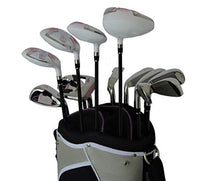 Sephlin Signature Women's 13-Piece Right Hand Golf Club Set with Bag Gray/Pink/Silver