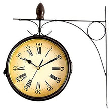 YHdtUO Garden Clock Outdoor Waterproof Retro 3D Stereo 12-Inch Resin Wall Hanging Home Kitchen Living Room Decoration,
