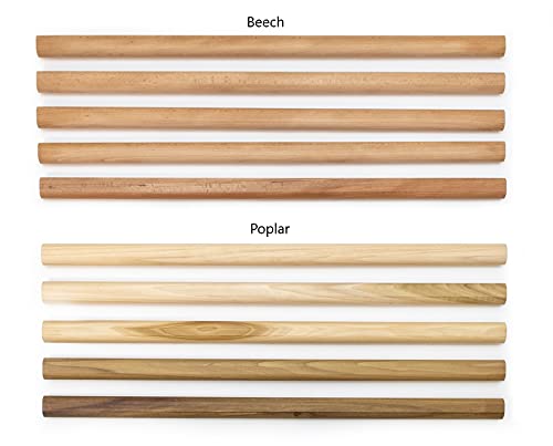 Beyond Balance Stall Bar Training Tower with Adjustable Pull-Up Dip Bar Attachment - Beech Rungs