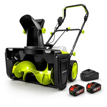 Snow Blower Cordless, 40V Snowblower Battery Powered 3500 W Brushless Motor, 20" Path, 25ft Max Throw, LED Lights for Driveway and Entryway