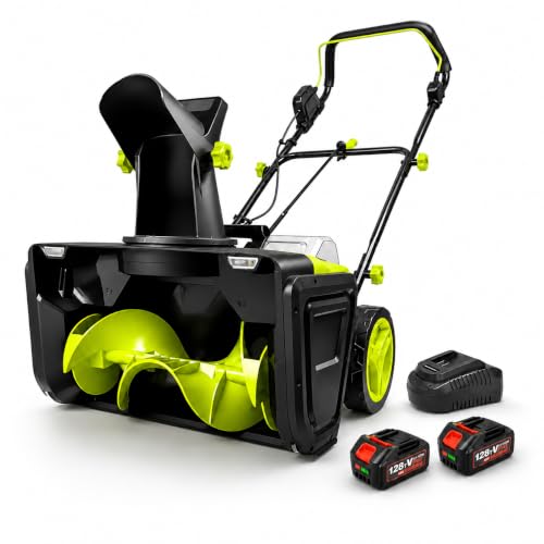 Snow Blower Cordless, 40V Snowblower Battery Powered 3500 W Brushless Motor, 20" Path, 25ft Max Throw, LED Lights for Driveway and Entryway