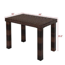 5 PCS Outdoor Bar Set, Patio Stools & Patio Bar Chairs, Outdoor Bar Stools, Bar Chair and Bar Height Table，All Weather Wicker Bar Furniture Set for Garden,Yard, Outdoor Chair and Table
