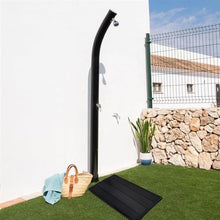 MKLFBY Solar Outdoor Shower, Vertical Solar Heated Garden Shower with Shower Head and Foot Shower Tap, Easy Installation Poolside Shower for Home/Commercial