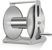 Portable Garden Hose Reels,Stainless Steel,Wall Mount Hand Crank Hose Reel Holder,Easy to Use,for Garden