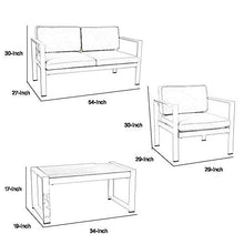 Benzara BM172083 Enchanting/Modish Outdoor Lounge Set (Set of 4), Taupe