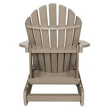 highwood Hamilton Folding & Reclining Adirondack Chair with Ottoman, Woodland Brown
