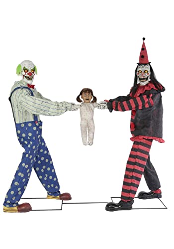 Seasonal Visions Clowns Tug of War Animated Prop Red