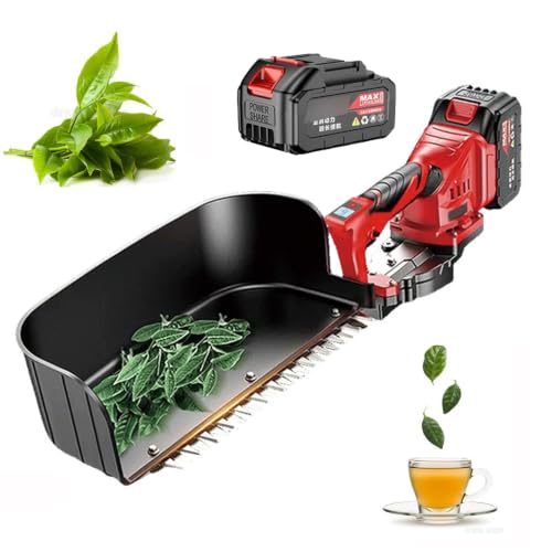 piudoiliy Handheld Tea Leaf Harvester,Portable Hedge Trimmer,Cordless Lightweight Tea Plucker, for Tea Gardens/Small Farms