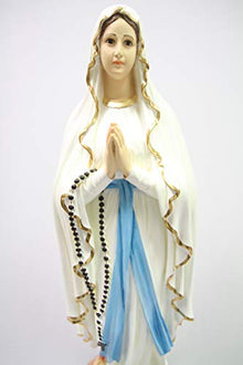Vittoria Collection 32 Inch Our Lady of Lourdes Statue Sculpture Figurine Made in Italy Indoor Outdoor Garden