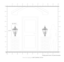 Livex Lighting 27375-01 Adams - 3 Light Large Outdoor Post Top Lantern in Traditional Style-26.75 Inches Tall and 10.63 Inches Wide, Finish Color: Antique Brass/Brushed Nickel