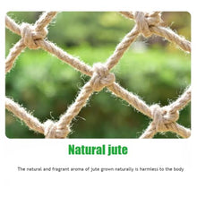 Hemp Rope Net Kids Climbing Safety Net Child Safety Rope Netting Balcony Stairs Fence Garden Playground Protection Heavy Duty Net Indoor And Outdoor Decor Rope Net, Rope Thickness 10mm Mes(Size:9x11m)
