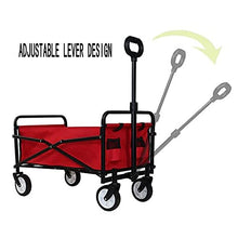 Handcart, Folding Wagon/Pull Along Cart - 360 Degree Rotation - Ideal for Using The G-Arden, Camping, at The Beach, at Festivals, Etc/Sandy,Navy