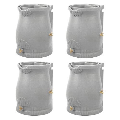 Good Ideas Rain Wizard Urn Shaped Water Collection Barrel 50 Gallon, 4 Pack