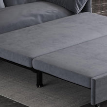 HomSof Convertible Queen Pull Out Sofa Bed Grey