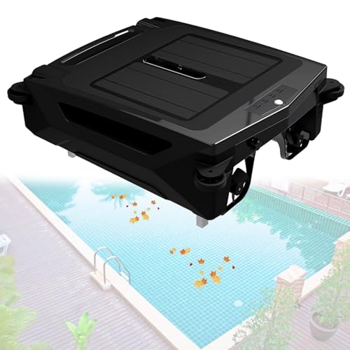 Pool Cleaner, Solar Powered Robotic Pool Skimmer with Dual Charging Option, 24 Hours Continuous Cleaning, Automatic Robotic Pool Cleaner for Pools