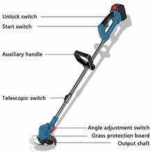 AMYYTL 0/1/2 Batteries & Wheels Cordless Electric Lawn Mower Garden Grass Hedge Trimmer Adjustable ELD Mowing Machine Tool