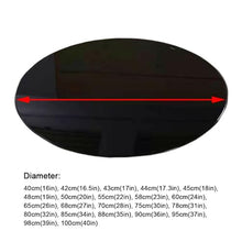 BEWEGNLNHK Tempered Glass Round Table Top 1/4" Thick Glass Top 16in-40in Black Glass Tabletop Protector Safe Beveled Edge High Temperature Resistance(100cm(40in))