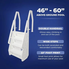 Adjustable Above Ground Ladder for 46 to 60-inch Wall Height Pools