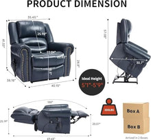 KTYUERGHK Infinite Position Power Lift Recliner Chair with Massage Heat
