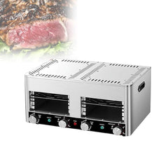 PweKzxt Commercial Steak Oven, Electric Steak Broiler,Tier Stainless Steel Steak Grill with Timer, Adjustable Temperature, for Cooking Steak, Vegetables, Fruits B