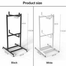 Asiwnshw 2-Tier Pool Float Storage, Outdoor Holder Pool Side Organizer, Rolling Pool Float Storage Organizer w/Wheels & Crossbar, Suitable for Swimming Equipment & Accessories(Black,Small)