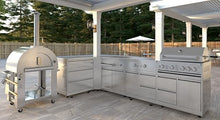 KoolMore 32 in. Outdoor Propane Gas and Wood fired Pizza Oven in Stainless-Steel