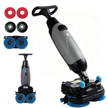 Industrial Dual-Brush Floor Polisher & Scrubber, 500W Powerful Motor with 450mm Squeegee, Cordless 22kg Scrubber for Tile, Concrete & Commercial Hard Surfaces(Gray)