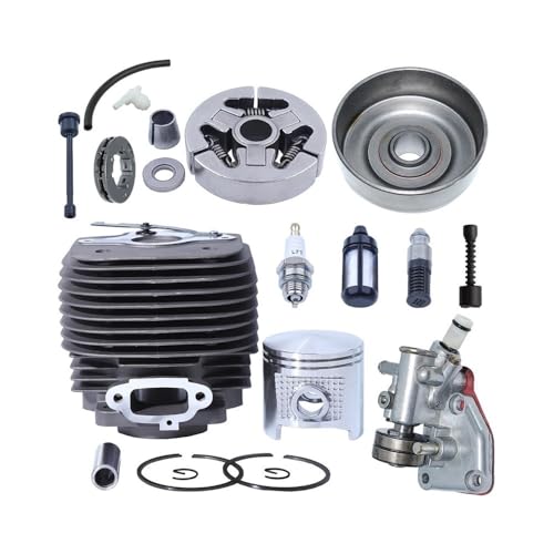 AFcBa 58mm Cylinder Piston Sprocket Rim Clutch Drum Oil with Spark Plug Filter Kit Fit for 070 Chainsaws Part 1106 020 1202 Replacement Parts