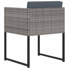 LPERTGFHU 11-Piece Patio Dining Set, Poly Rattan Garden Table and Chairs with Cushions for 10 People, Grey Outdoor Furniture