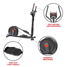 Sunny Health & Fitness Power Stride SMART Elliptical Trainer Black