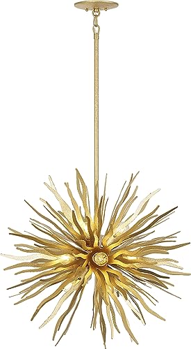 Savoy House 7-1957-12-37 Killiam Vintage Modern Bohemian Pendant, 12-Light 720 Total Watts, 31" H x 28" W, Cavalier Gold