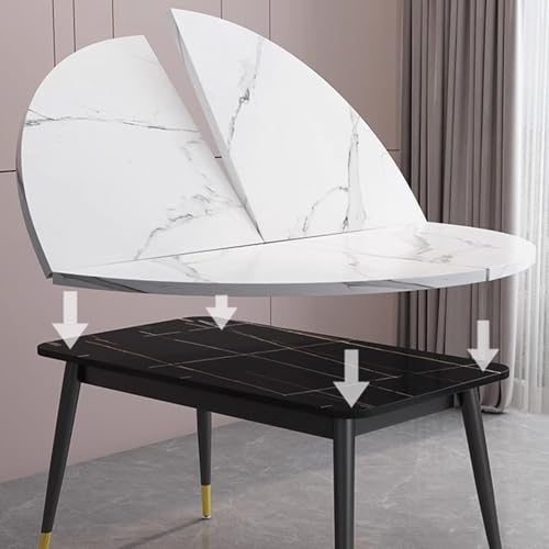 Blazea Dining Round Foldable Table Top Extender, White Folding Table Top Without Legs, Solid Wood Circle Table for Banquet Party Festivities(180 cm (70 inch))