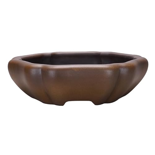 ULTRAWAVE Flower Pots Purple Clay Handmade Pumpkin Pot Green Bonsai Pot Decorative Planter