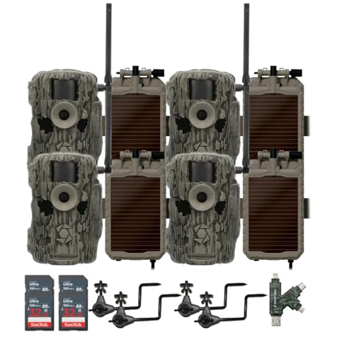 Stealth Cam 36MP Fusion Max Cellular Trail Camera Bundle with Solar Power Panels and Accessories