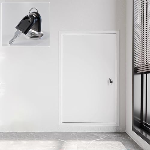 Jievmrs 30x30 22x30 24x60 24x24 36x36 30x21 18x24 Access Door, Aluminum Access Panel Hinged Inspection Door, Attic/Factories/Hotels HVAC Service Door(White,65x75cm(26x30in))