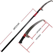 Telescopic Pole Saw 12-24 Foot Extendable Telescopic Landscaping Pole Saw,Long Extension Pole Saw Working Height Extendable Gardening Tool 18FT/5.4m