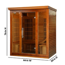 Blue Wave Radiant Saunas BSA1315 Cedar Elite 3-4 Person Infrared Sauna Wood
