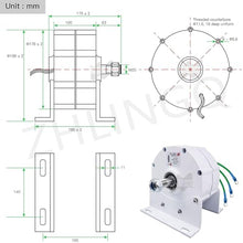 ZHLINGQ Low RPM 600R/Min 3000W 5000W 6000W 8000W 9000W 10000W Small Permanent Magnet Generator Electric Three Phase Ac Alternator Portable Dynamo for DIY Your Own Horizontal Wind Turbine,24V-9000W