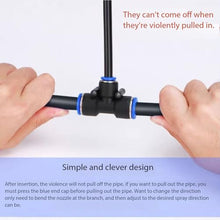 LARPOPKC Brass misting Nozzle tee with Built-in Hose for Outdoor Cooling Systems, Adjustable 360° Rotation, Water Mist Nozzle Threaded Sprayer Atomizing Nozzle + 8mm tee Belt 100pc