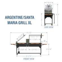 Backyard Discovery Argentine Santa Maria XL Wood Fire & Charcoal Steel BBQ Grill with Asado Clamp, Adjustable Grill Grates, Brasero, Fire Bricks, S-Hooks, Acacia Wood Table for Outdoor Gaucho Grilling