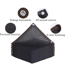 Black Sunshade Net Shade Cloth 3x7M 4x4M 8x15M Sunscreen Canopy for Patio Pergola Balcony Garden Plant Greenhouse (Size: 2x1m / 6.6x3ft)