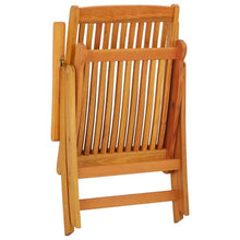 TUERYAFEK Solid Eucalyptus Wood Garden Armchairs 2 Pack, Folding Patio Chairs with 5 Position Reclining Backrest, Outdoor Seating for Terrace and Patio